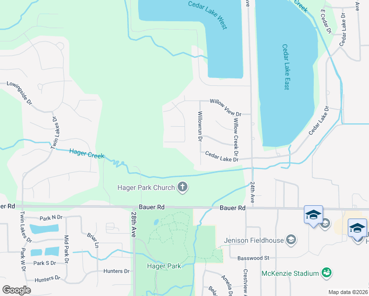 map of restaurants, bars, coffee shops, grocery stores, and more near 2632 Tamarack Drive in Georgetown Township