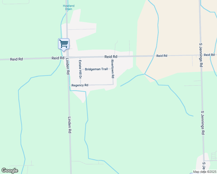 map of restaurants, bars, coffee shops, grocery stores, and more near 4371 Regency Road in Swartz Creek