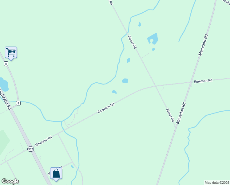 map of restaurants, bars, coffee shops, grocery stores, and more near 5176 Emerson Rd in Canandaigua