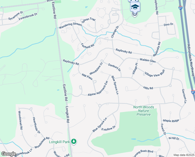 map of restaurants, bars, coffee shops, grocery stores, and more near 15 Northwest Pass in Ballston Lake
