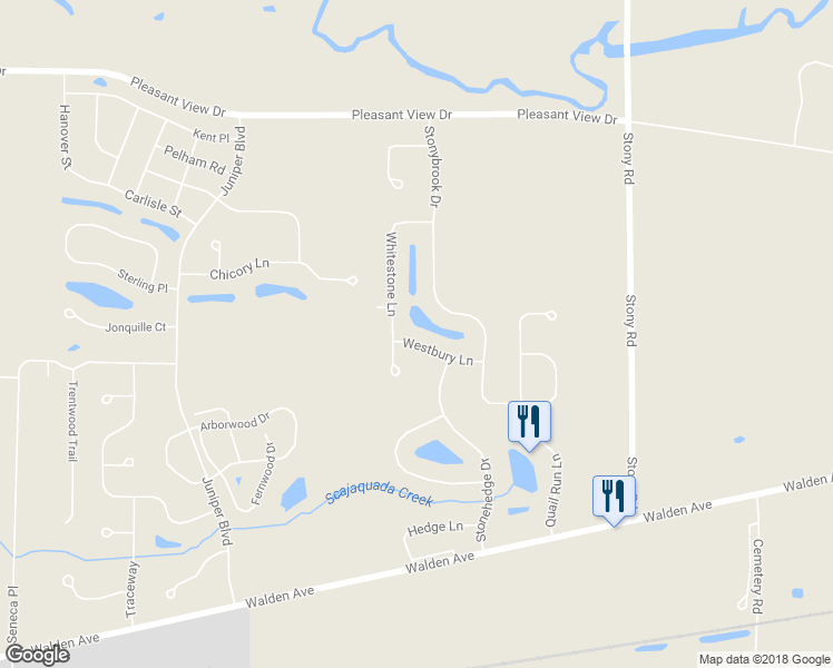 map of restaurants, bars, coffee shops, grocery stores, and more near 13 Westbury Lane in Lancaster