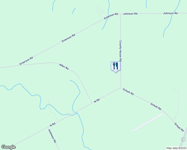 map of restaurants, bars, coffee shops, grocery stores, and more near 4450 North Road in Canandaigua