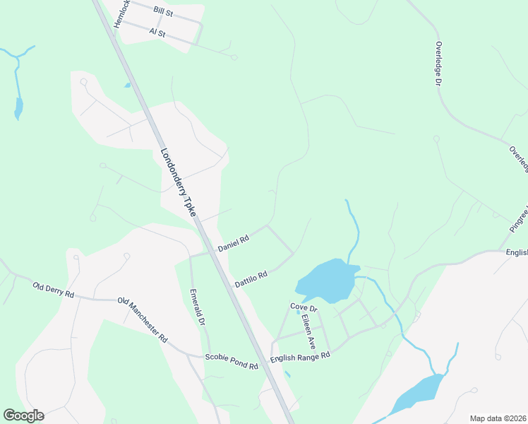 map of restaurants, bars, coffee shops, grocery stores, and more near 10 Daniel Road in Derry