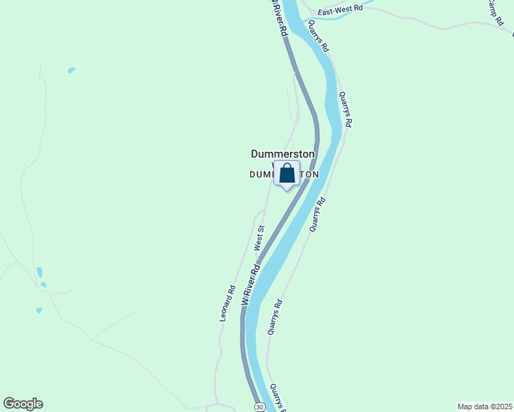 map of restaurants, bars, coffee shops, grocery stores, and more near 321 Leonard Road in Dummerston