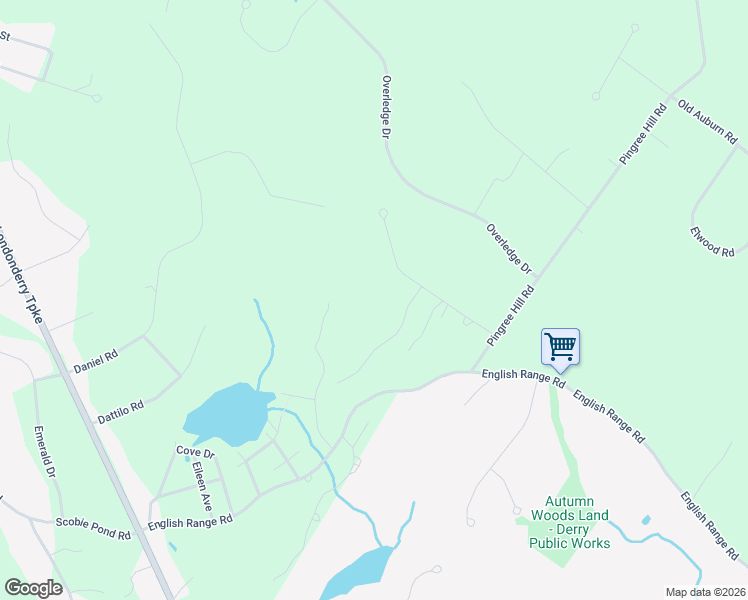 map of restaurants, bars, coffee shops, grocery stores, and more near 12 Garvin Road in Derry