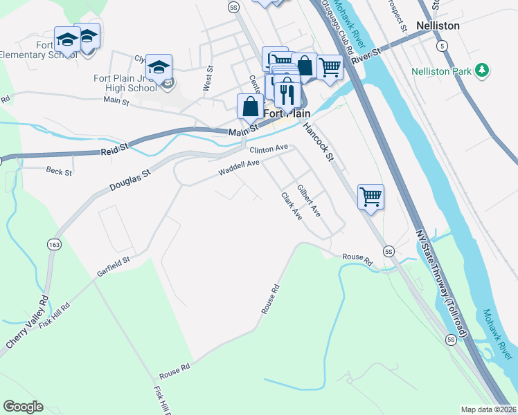 map of restaurants, bars, coffee shops, grocery stores, and more near 10 Goodrich Avenue in Fort Plain
