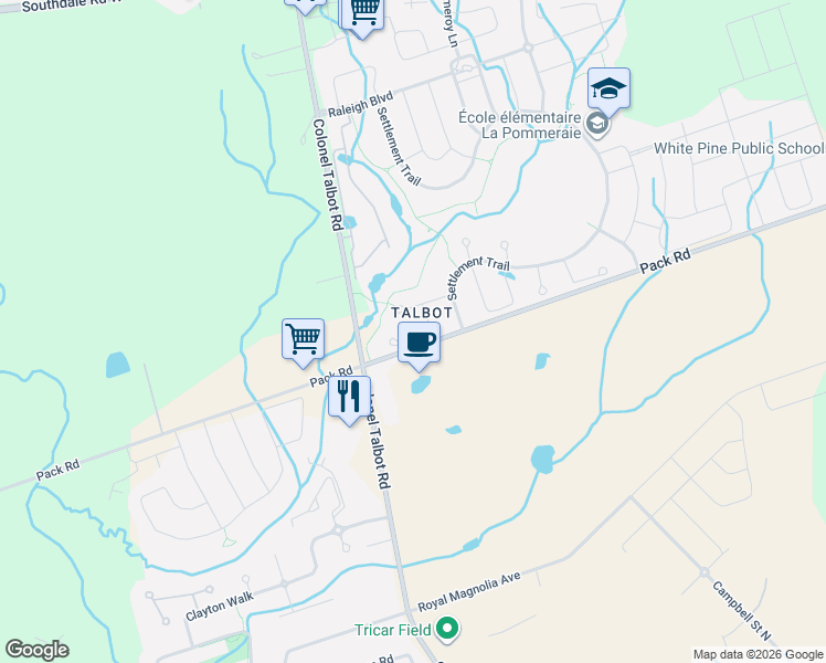 map of restaurants, bars, coffee shops, grocery stores, and more near in London