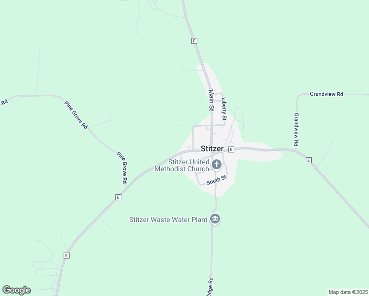 map of restaurants, bars, coffee shops, grocery stores, and more near 4068 Main Street in Stitzer