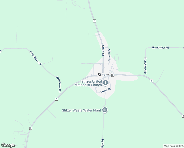 map of restaurants, bars, coffee shops, grocery stores, and more near 4068 Main Street in Stitzer