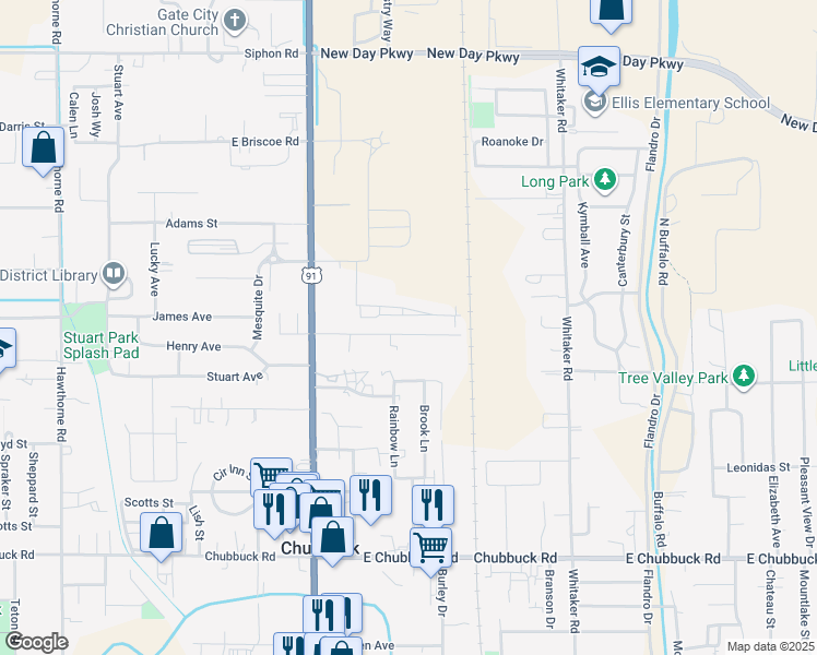map of restaurants, bars, coffee shops, grocery stores, and more near 234 Highway Avenue in Pocatello