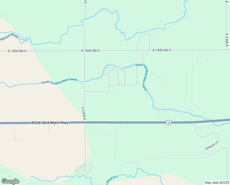 map of restaurants, bars, coffee shops, grocery stores, and more near Unnamed Road in Gooding