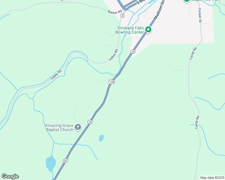 map of restaurants, bars, coffee shops, grocery stores, and more near 4890 New York 12B in Oriskany Falls