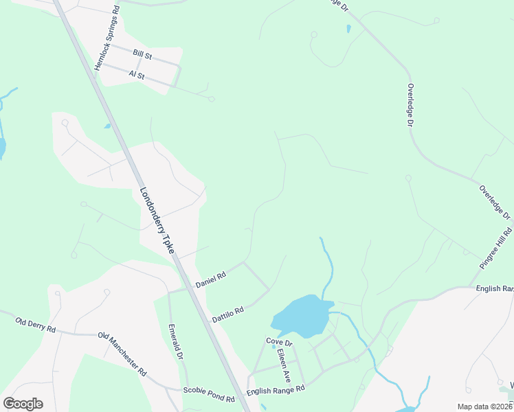 map of restaurants, bars, coffee shops, grocery stores, and more near 18 Daniel Road in Derry