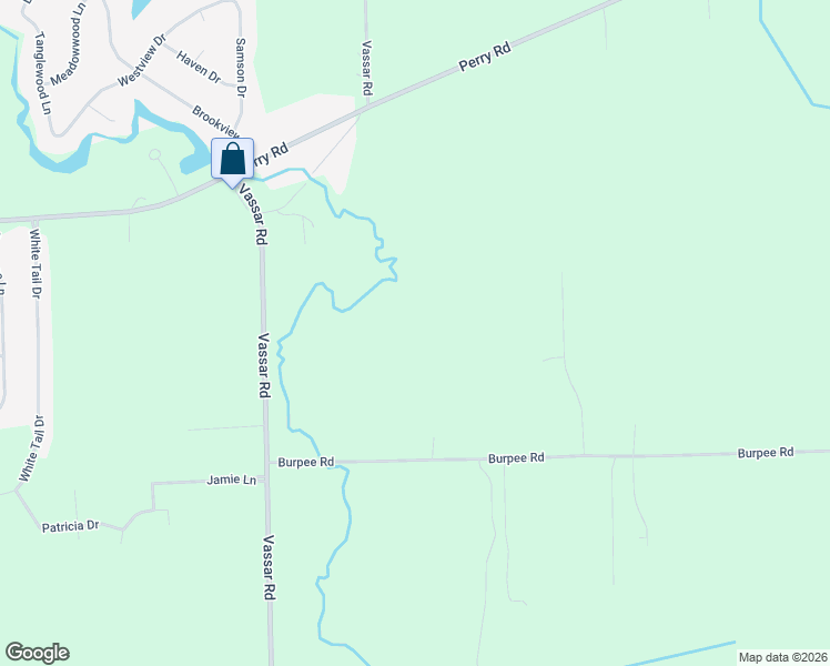 map of restaurants, bars, coffee shops, grocery stores, and more near 7163 Burpee Road in Grand Blanc