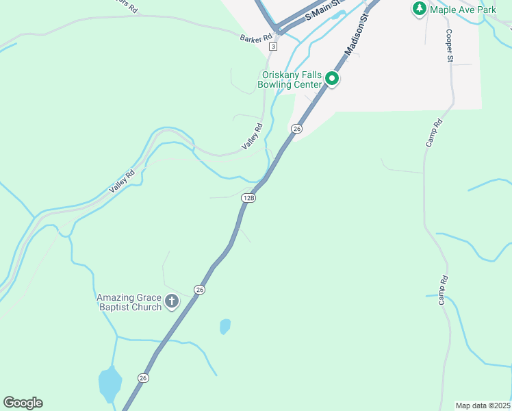 map of restaurants, bars, coffee shops, grocery stores, and more near 4890 New York 12B in Oriskany Falls