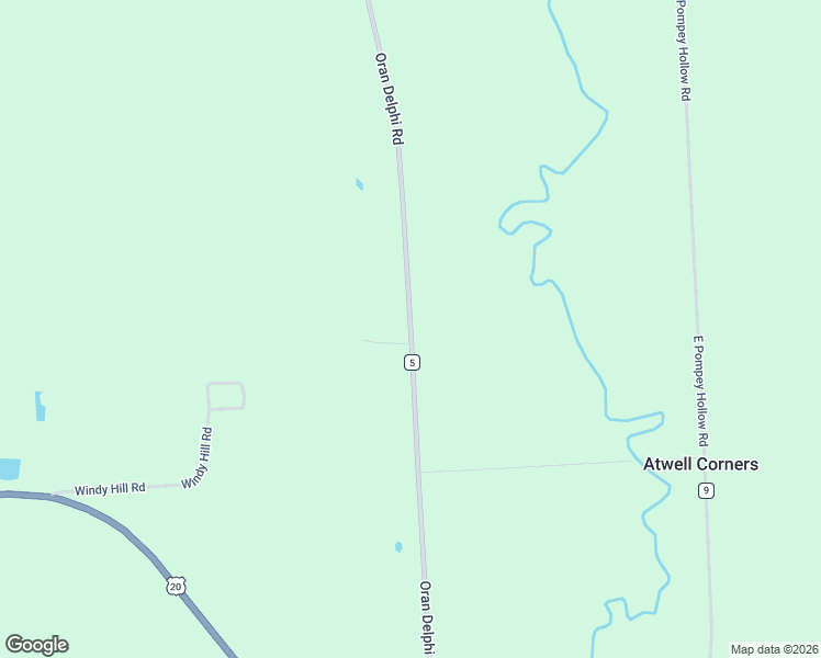 map of restaurants, bars, coffee shops, grocery stores, and more near 3245 Oran Delphi Road in Manlius