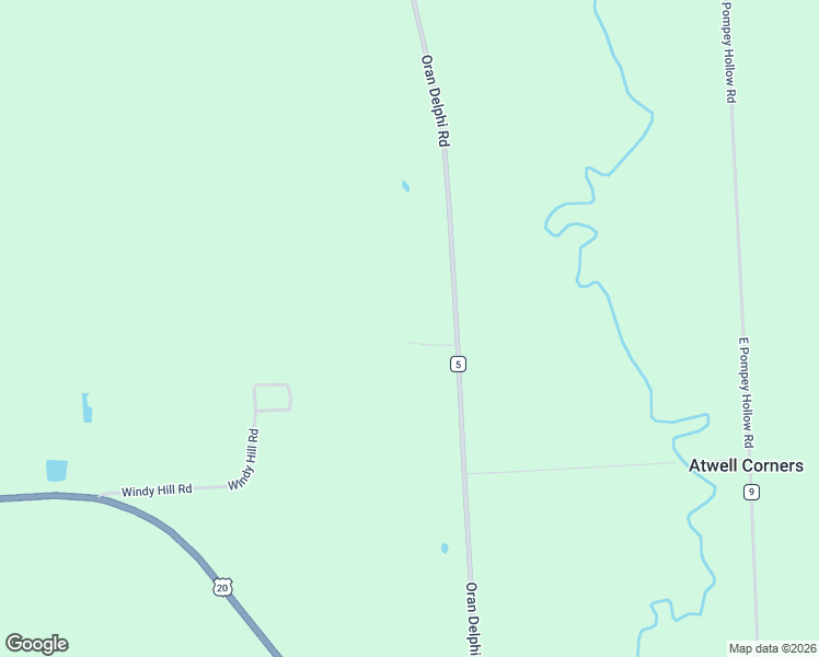 map of restaurants, bars, coffee shops, grocery stores, and more near 3245 Oran Delphi Road in Manlius