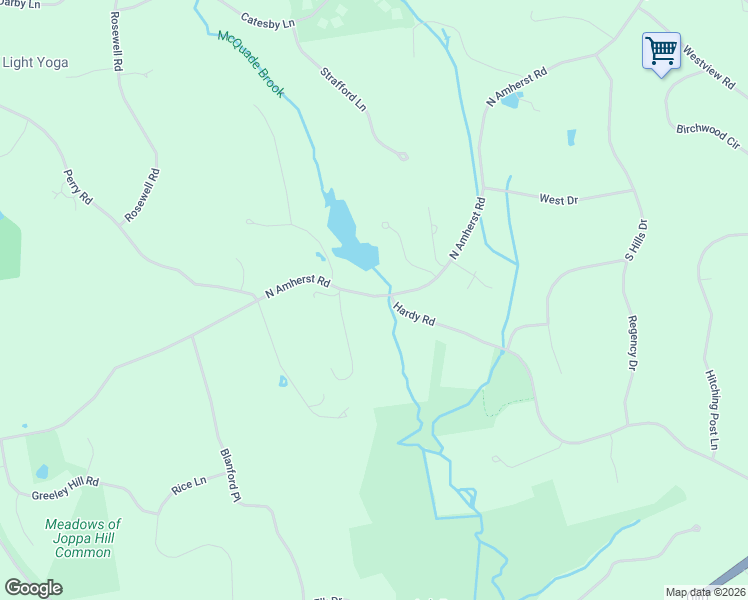 map of restaurants, bars, coffee shops, grocery stores, and more near 253 North Amherst Road in Bedford