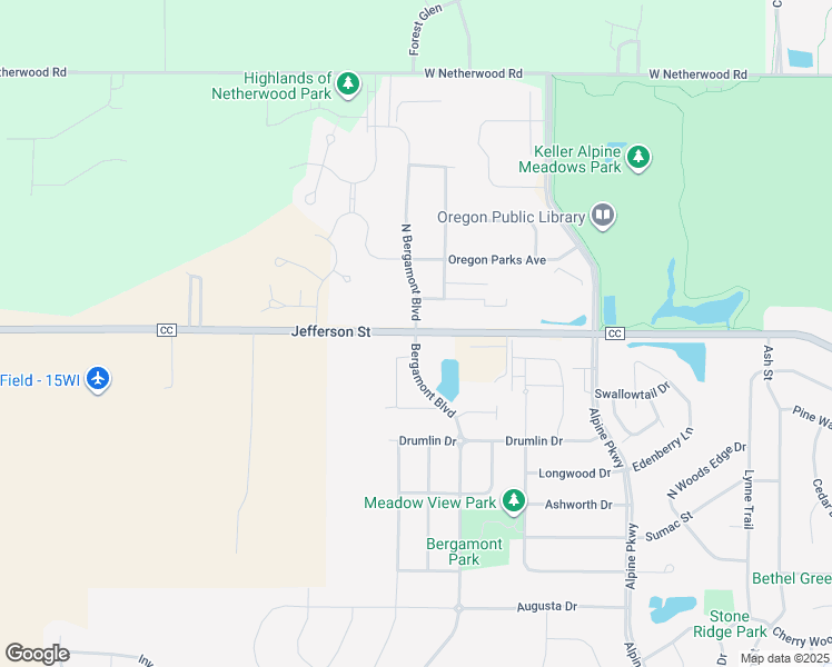 map of restaurants, bars, coffee shops, grocery stores, and more near 249 Bergamont Boulevard in Oregon