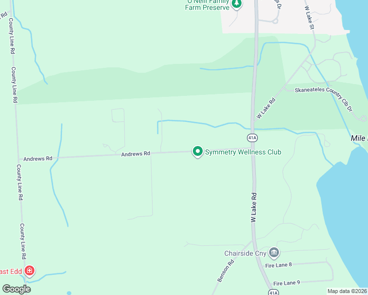map of restaurants, bars, coffee shops, grocery stores, and more near 881 Andrews Road in Skaneateles