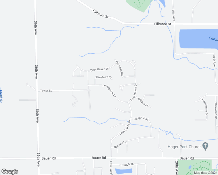 map of restaurants, bars, coffee shops, grocery stores, and more near 3131 Lowingside Drive in Georgetown Township