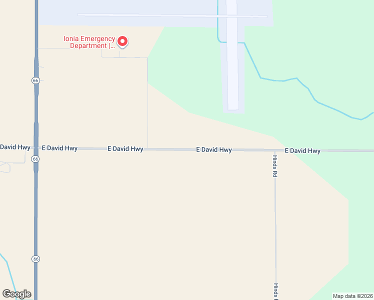 map of restaurants, bars, coffee shops, grocery stores, and more near 643 East David Highway in Ionia