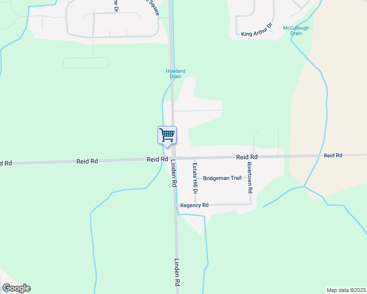 map of restaurants, bars, coffee shops, grocery stores, and more near 6493 Linden Road in Swartz Creek