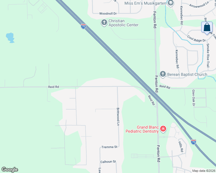 map of restaurants, bars, coffee shops, grocery stores, and more near 1188 West Reid Road in Flint