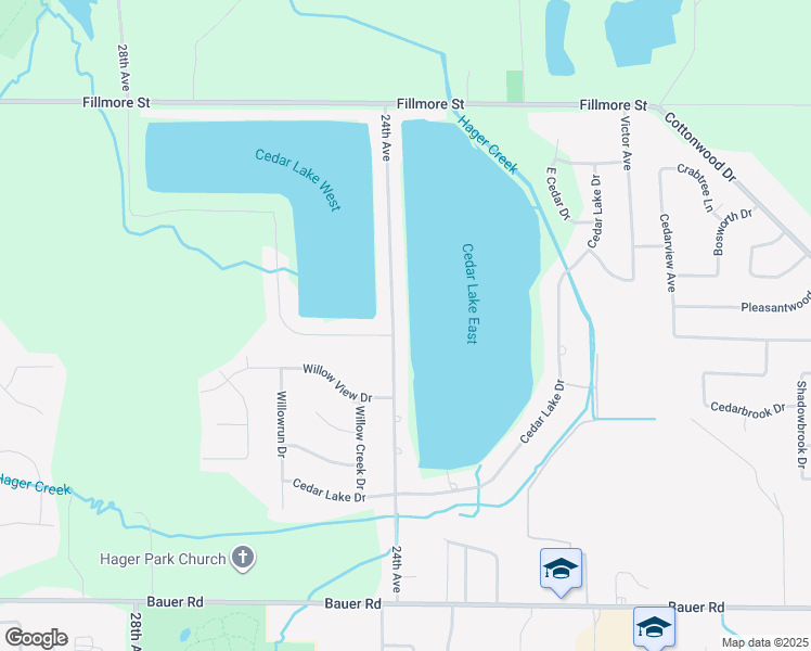 map of restaurants, bars, coffee shops, grocery stores, and more near 8830 24th Avenue in Georgetown Township