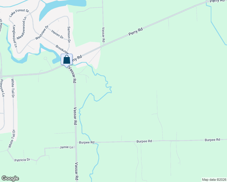 map of restaurants, bars, coffee shops, grocery stores, and more near 7163 Burpee Road in Grand Blanc