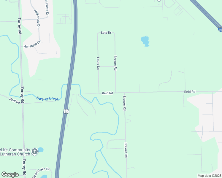 map of restaurants, bars, coffee shops, grocery stores, and more near 2174 West Reid Road in Flint