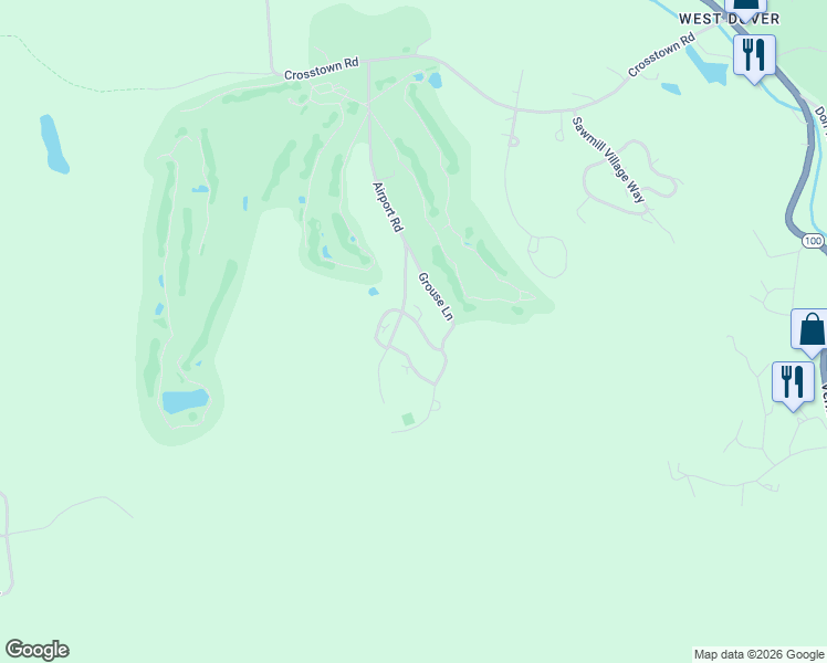 map of restaurants, bars, coffee shops, grocery stores, and more near 8 Partridge Run Road in Dover