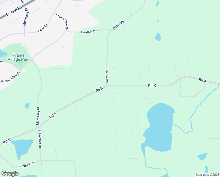 map of restaurants, bars, coffee shops, grocery stores, and more near S63W31493 Road X in Mukwonago