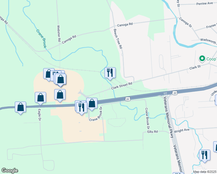 map of restaurants, bars, coffee shops, grocery stores, and more near 2 Upper Drive in Auburn