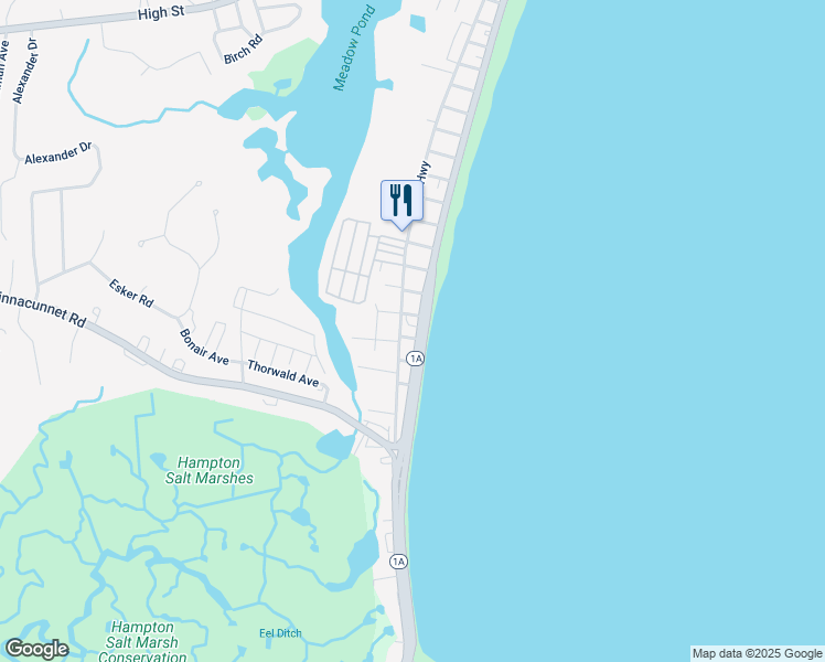 map of restaurants, bars, coffee shops, grocery stores, and more near in Hampton