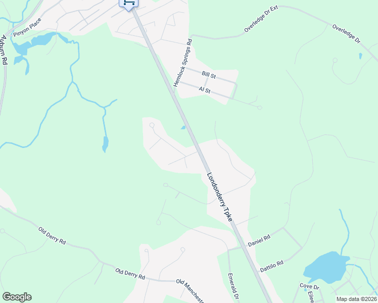 map of restaurants, bars, coffee shops, grocery stores, and more near 3 Mirra Avenue in Derry