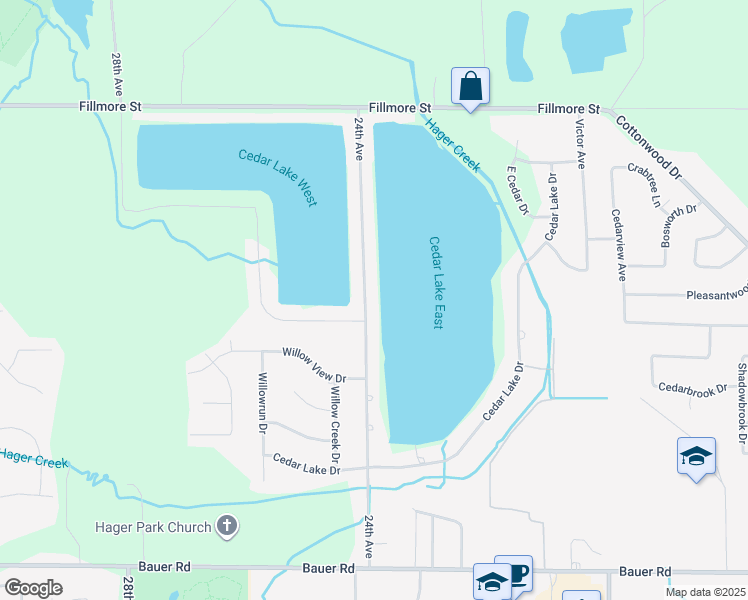 map of restaurants, bars, coffee shops, grocery stores, and more near 8830 24th Avenue in Ottawa County