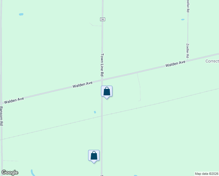 map of restaurants, bars, coffee shops, grocery stores, and more near 11035 Walden Ave in Alden