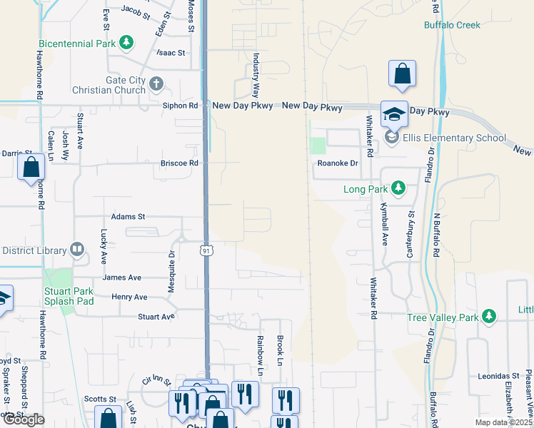 map of restaurants, bars, coffee shops, grocery stores, and more near 5310 Diamond Circle in Pocatello