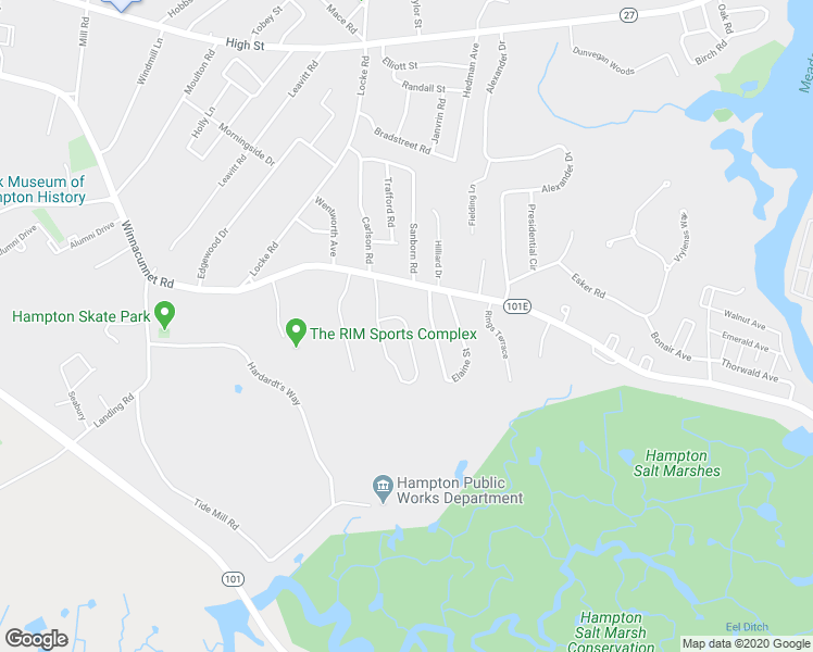 map of restaurants, bars, coffee shops, grocery stores, and more near Playhouse Circle in Hampton