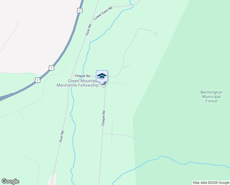 map of restaurants, bars, coffee shops, grocery stores, and more near 2867 Chapel Road in Bennington County