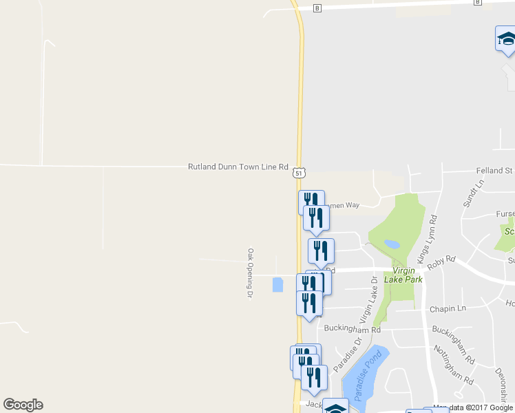 map of restaurants, bars, coffee shops, grocery stores, and more near 1547 U.S. 51 in Stoughton