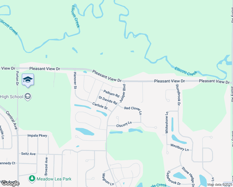 map of restaurants, bars, coffee shops, grocery stores, and more near 1 Saint Davids Road in Lancaster
