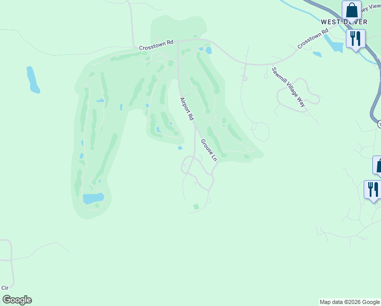 map of restaurants, bars, coffee shops, grocery stores, and more near 8 Grouse Lane in Dover