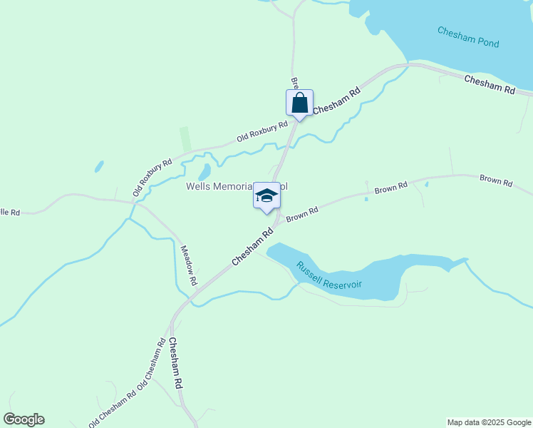 map of restaurants, bars, coffee shops, grocery stores, and more near 235 Chesham Road in Harrisville