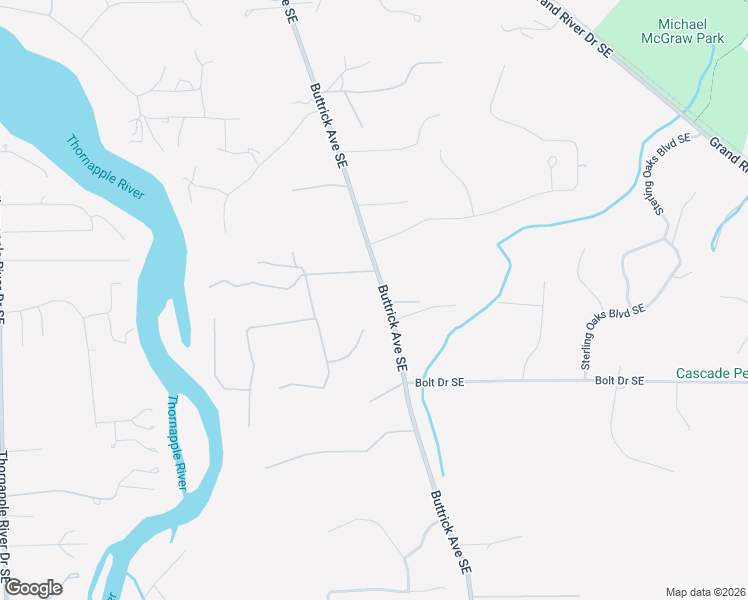 map of restaurants, bars, coffee shops, grocery stores, and more near 1835 Buttrick Avenue Southeast in Ada