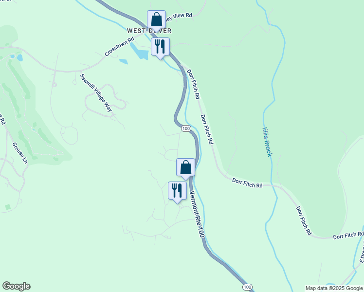 map of restaurants, bars, coffee shops, grocery stores, and more near 28 Dover Green Road in Dover