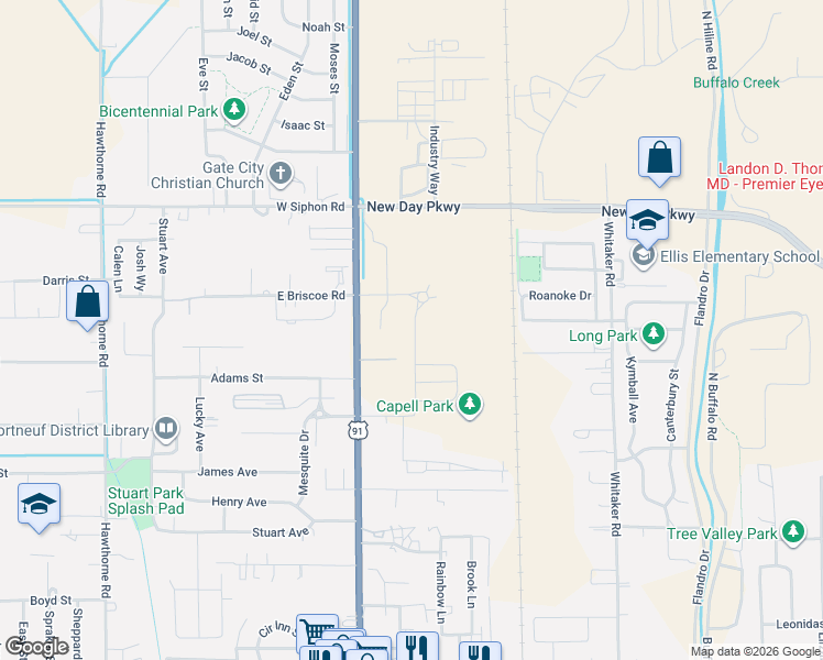 map of restaurants, bars, coffee shops, grocery stores, and more near 5362 Diamond Circle in Pocatello