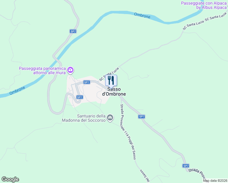 map of restaurants, bars, coffee shops, grocery stores, and more near 12 Strada Provinciale 7 in Provincia di Grosseto