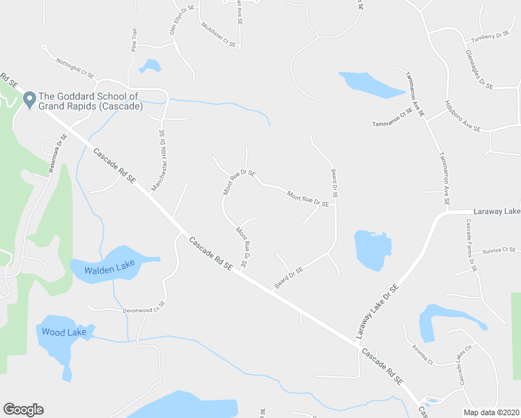 map of restaurants, bars, coffee shops, grocery stores, and more near 6145 Chamonix Court Southeast in Grand Rapids